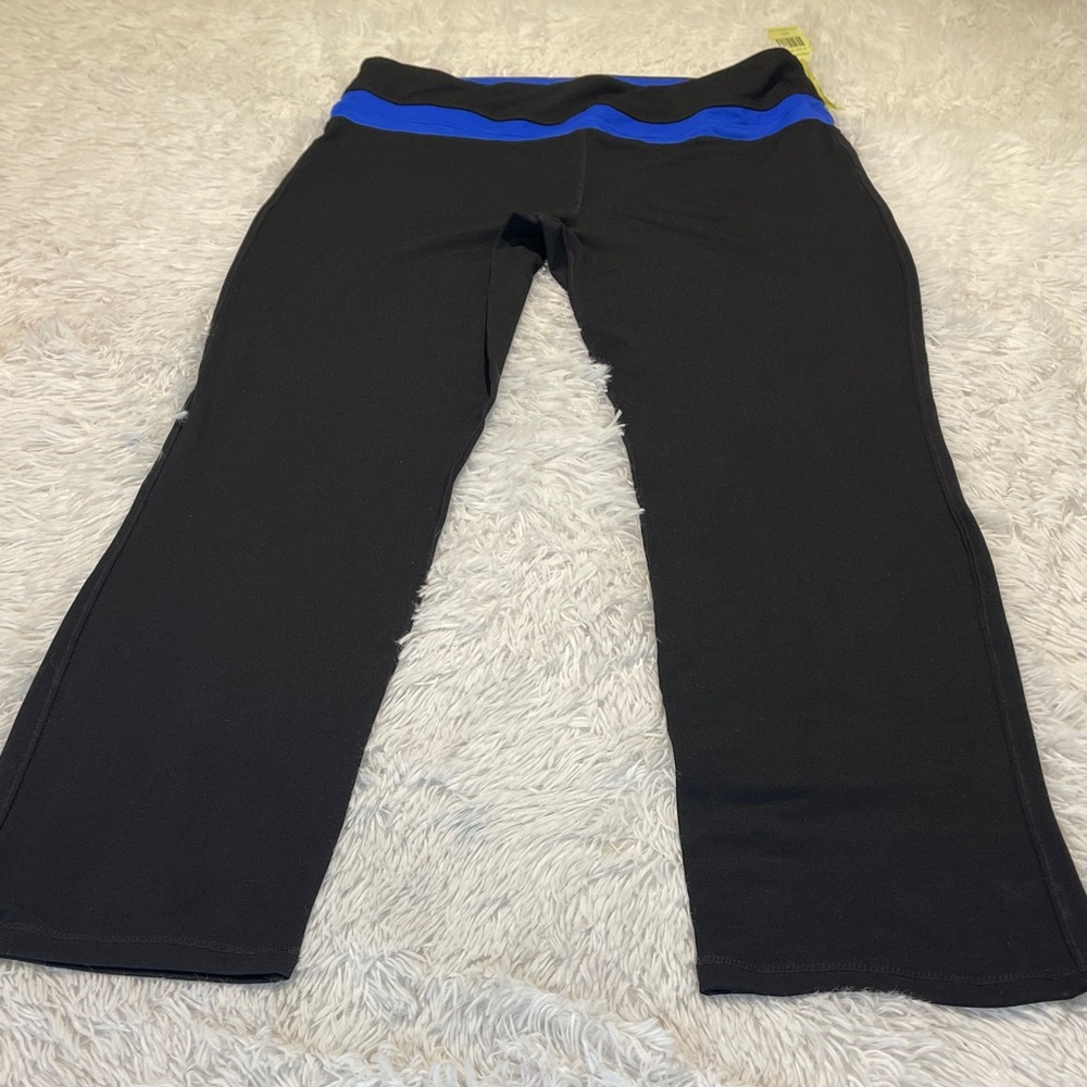 TANGERINE Black Leggings with Blue Accent WOMENS XXL
